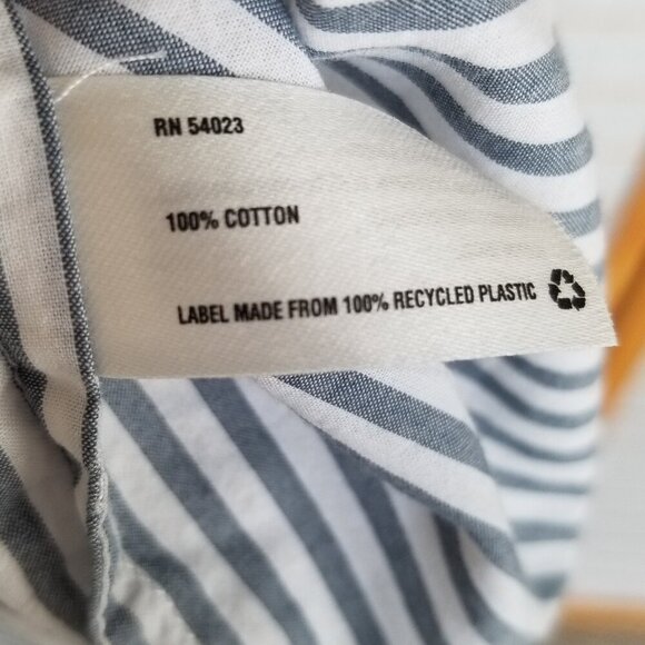 GAP Shirt Dress Long Sleeves Gray Stripe Size Small Tall - Picture 5 of 9